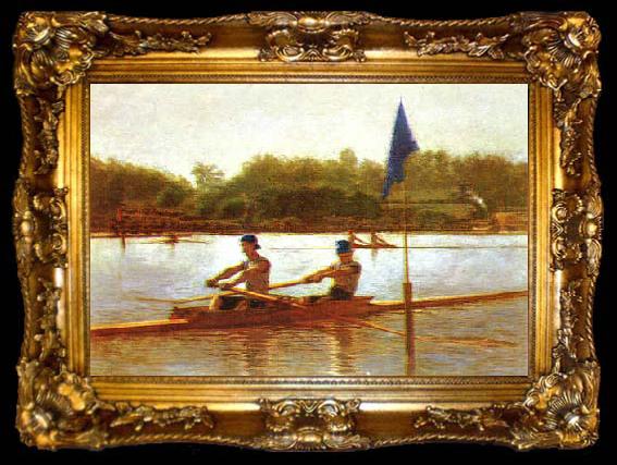 framed  Thomas Eakins Biglen Brothers, Turning the Stake, ta009-2